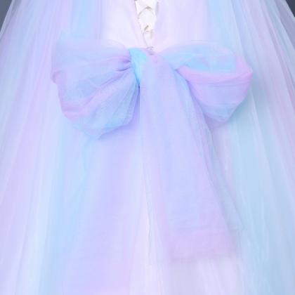 Strapless Sweetheart Colorful Wedding Gown With..