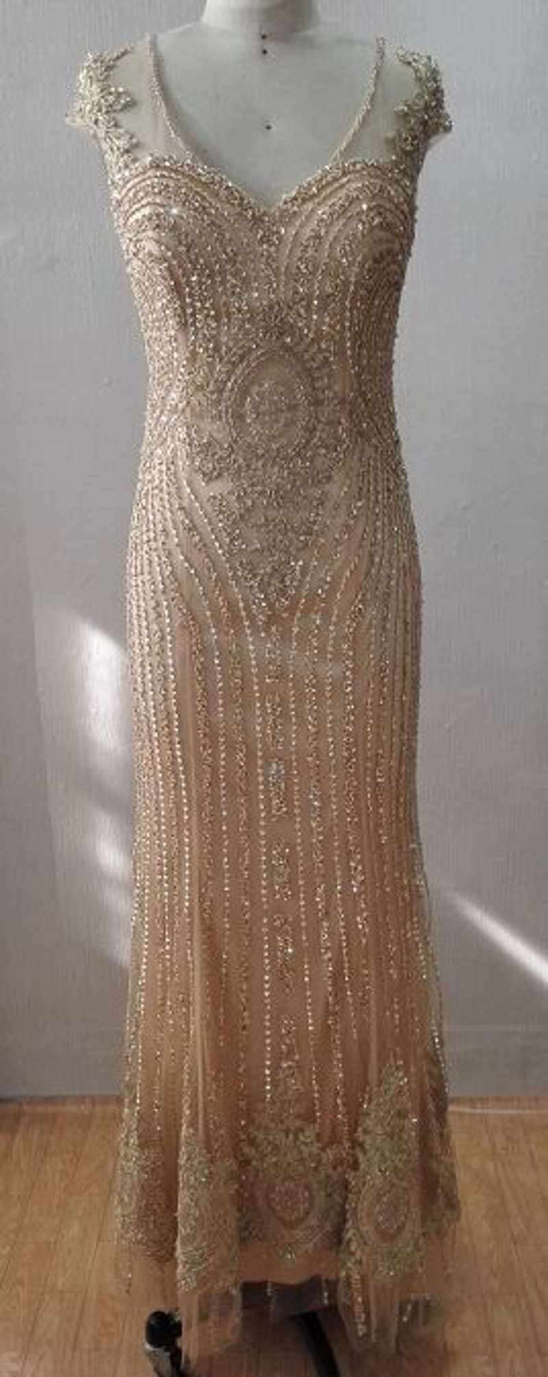 silver gold gown